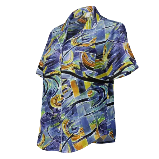 Blue Mercury on a Women's Short Sleeve Pajama Top
