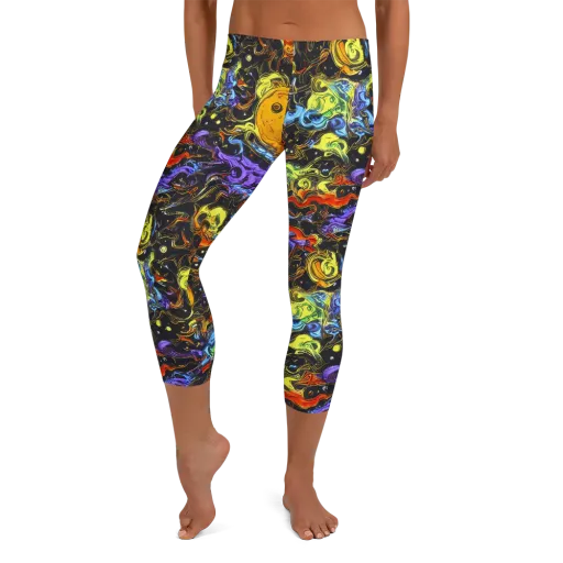 Ultraviolet Ocean on a Capri Leggings