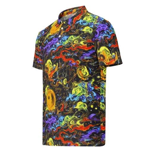 Ultraviolet Ocean on a Men's Slim Fit Polo Shirt