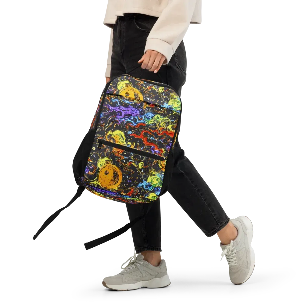 Ultraviolet Ocean on Utility Backpack — Front