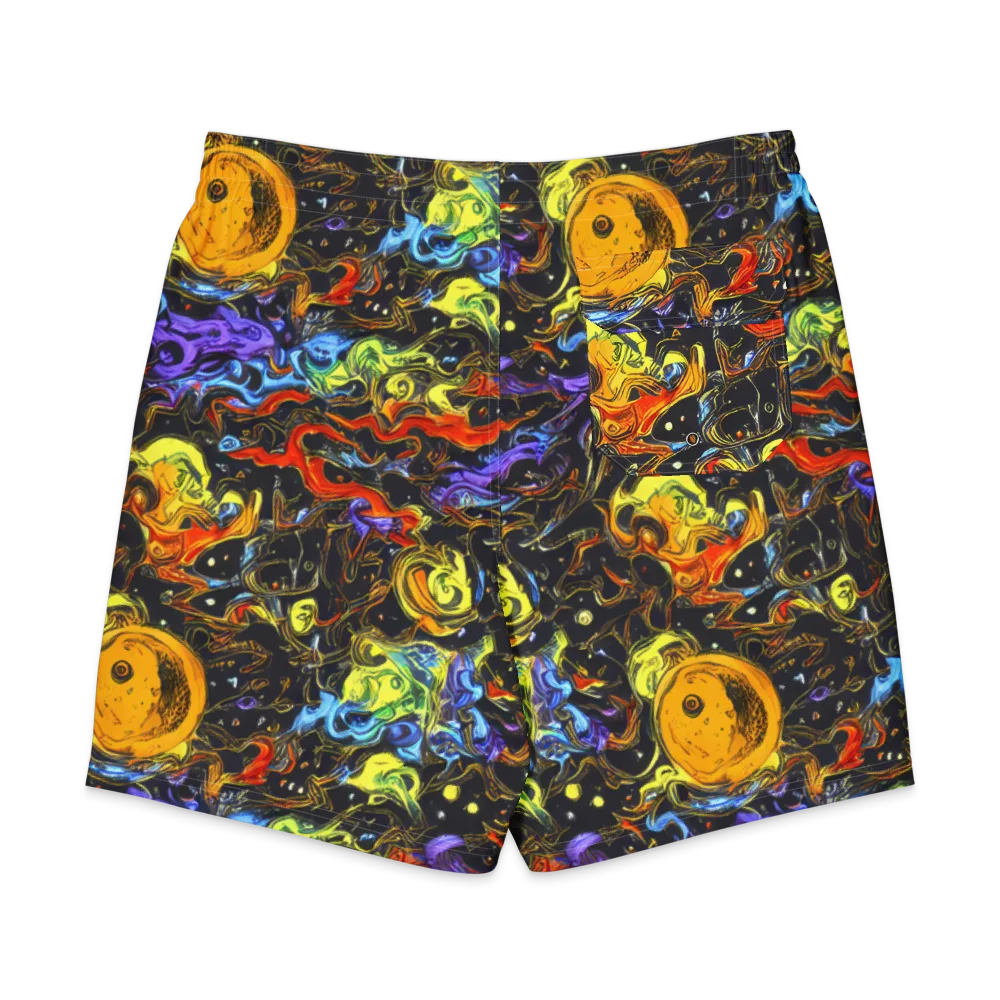Ultraviolet Ocean on Men's Board Shorts — Back