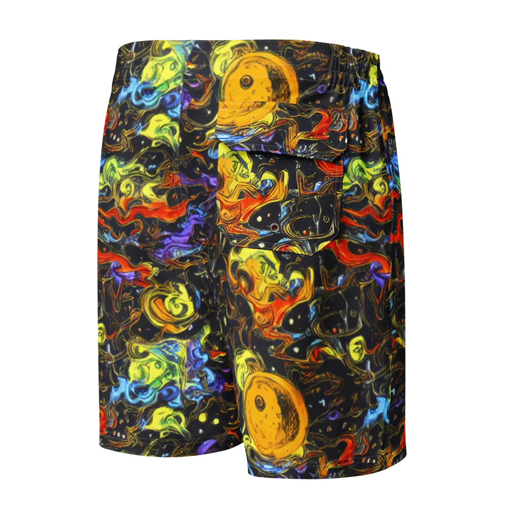 Ultraviolet Ocean on Men's Board Shorts — Back