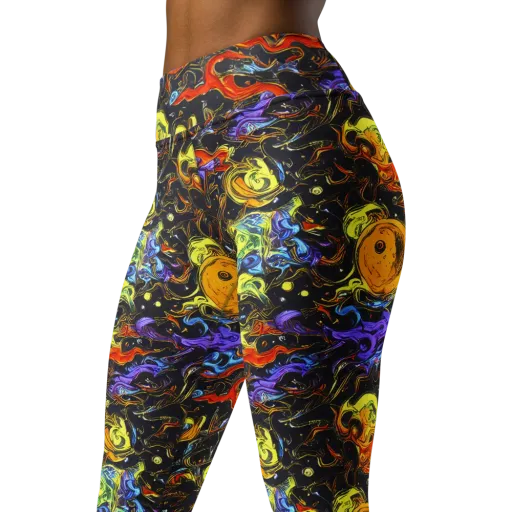 Ultraviolet Ocean on a Yoga Leggings