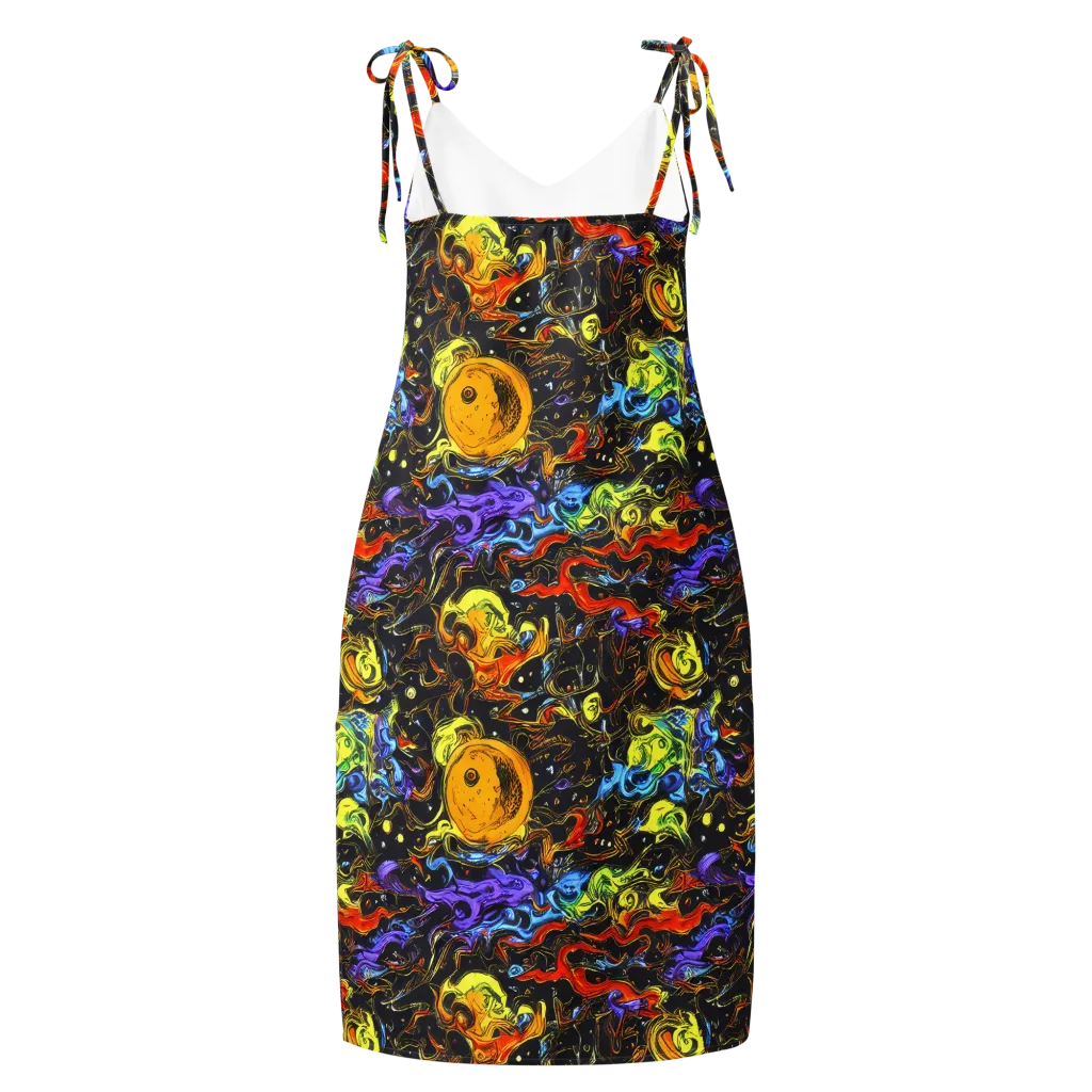 Ultraviolet Ocean on Slip Dress — Back