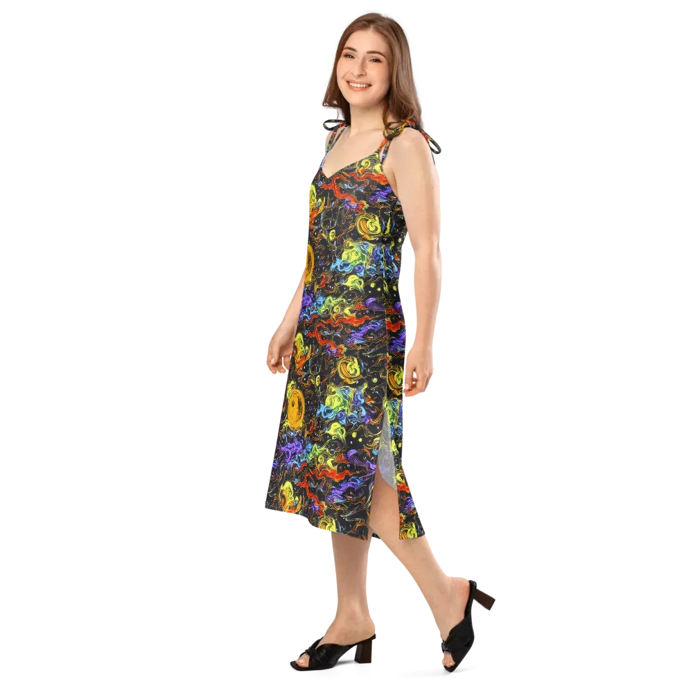 Ultraviolet Ocean on Slip Dress — Left Front
