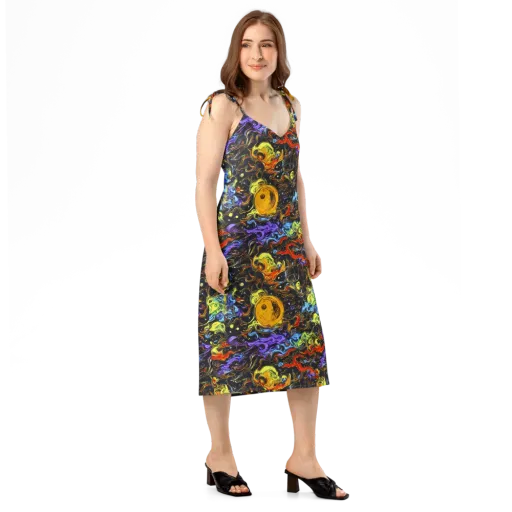 Ultraviolet Ocean on a Slip Dress