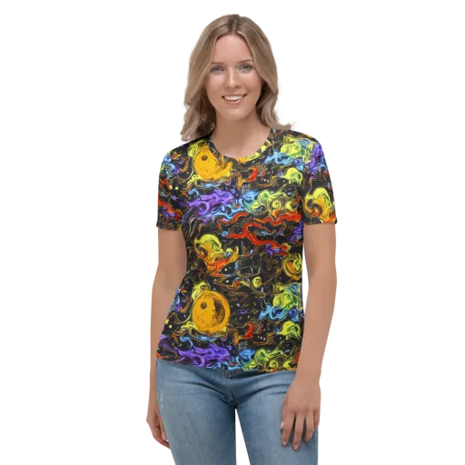 Ultraviolet Ocean on a Women's Crew Neck T-Shirt