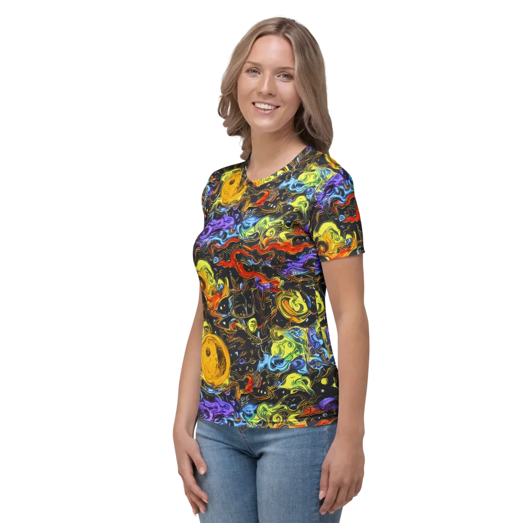 Ultraviolet Ocean on Women's Crew Neck T-Shirt — Left