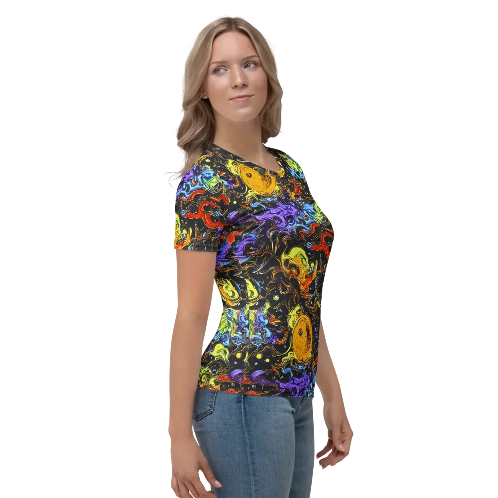 Ultraviolet Ocean on Women's Crew Neck T-Shirt — Right