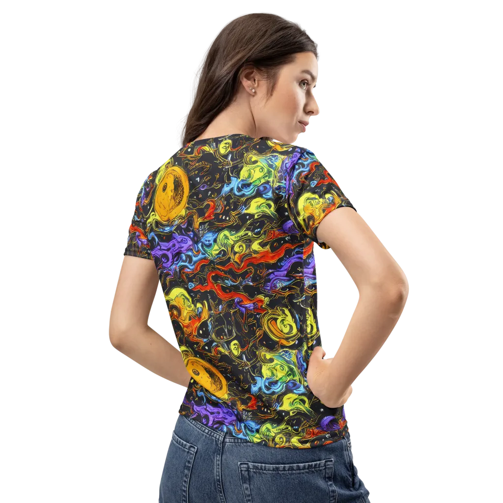 Ultraviolet Ocean on Women's Crew Neck T-Shirt — Back