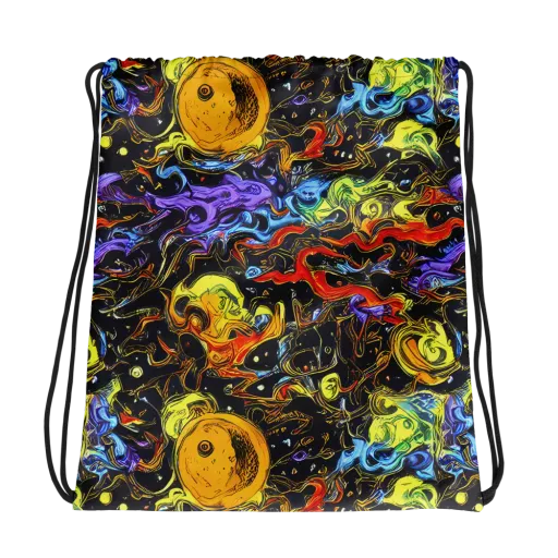 Ultraviolet Ocean on a Drawstring Bag