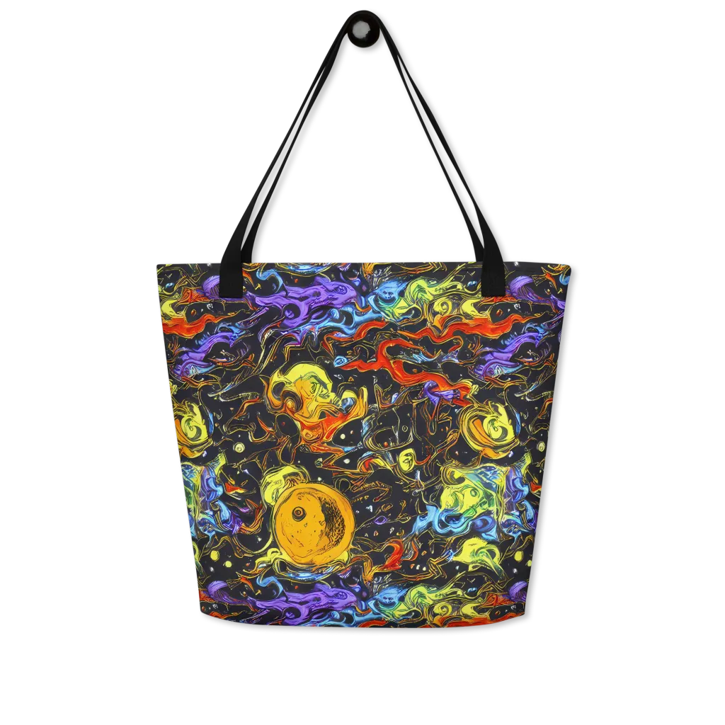 Ultraviolet Ocean on Large Tote Bag W/ Pocket — Front