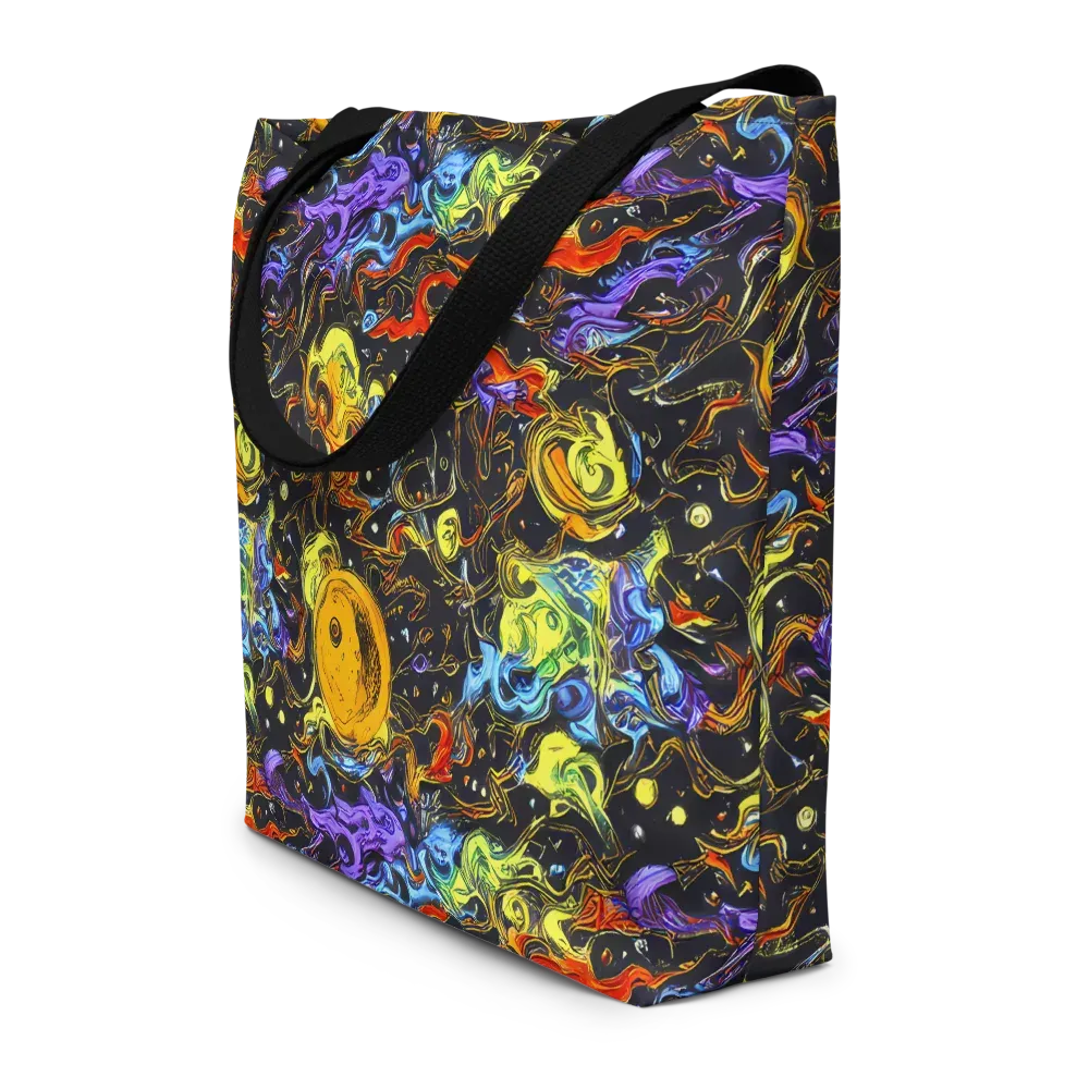 Ultraviolet Ocean on Large Tote Bag W/ Pocket — Front