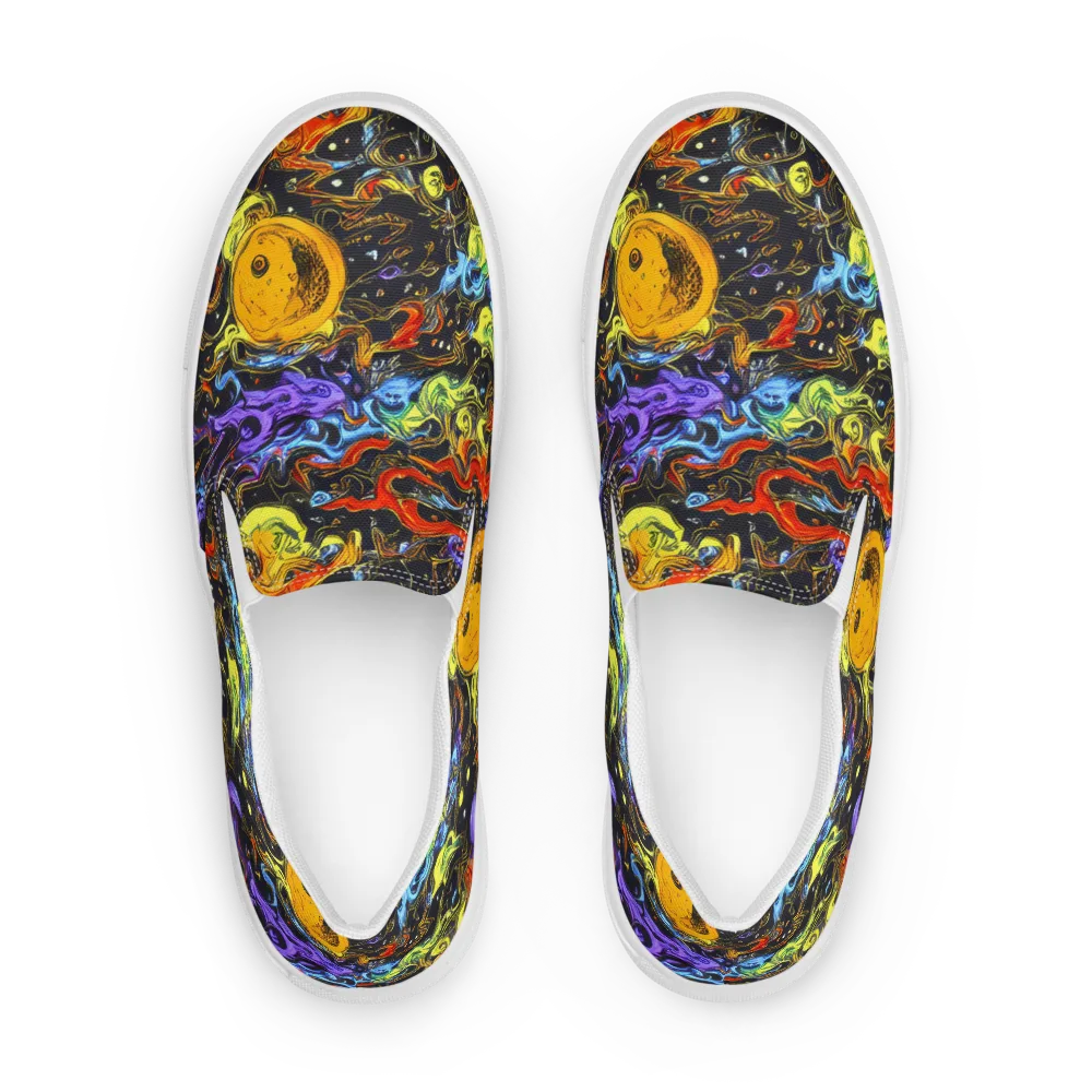 Ultraviolet Ocean on Women's Slip-On Canvas Shoes — Front