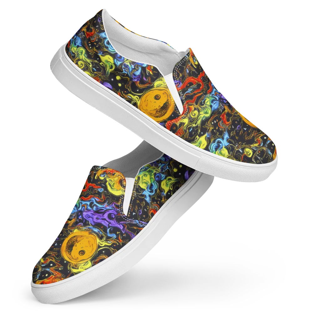 Ultraviolet Ocean on Women's Slip-On Canvas Shoes — Front