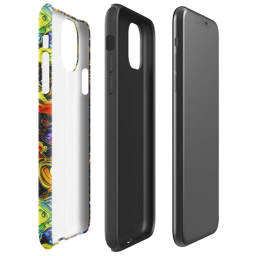 Ultraviolet Ocean on Tough Case for iPhone® — Right