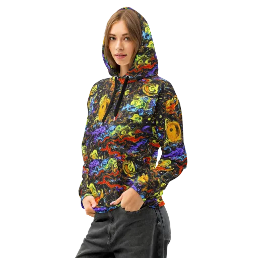 Ultraviolet Ocean on a Cotton Hoodie