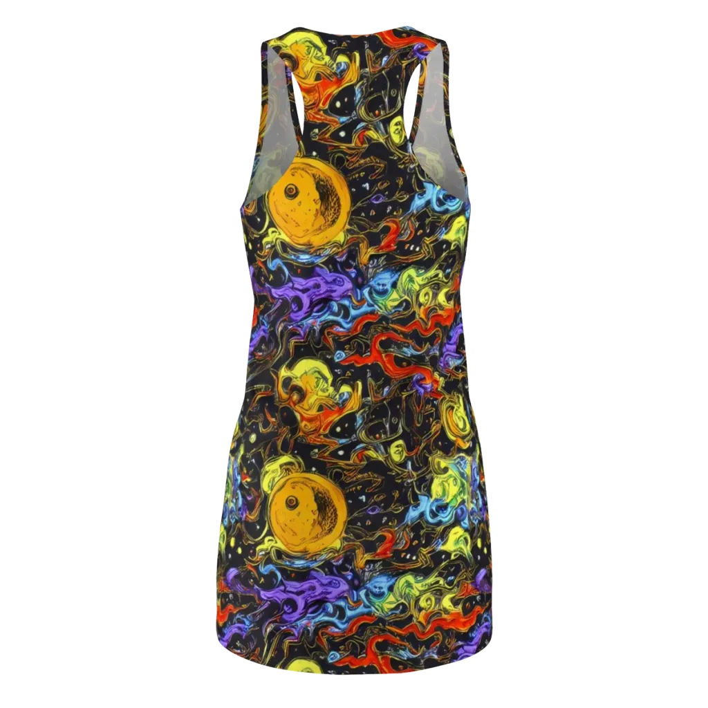 Ultraviolet Ocean on Racerback Dress — Back