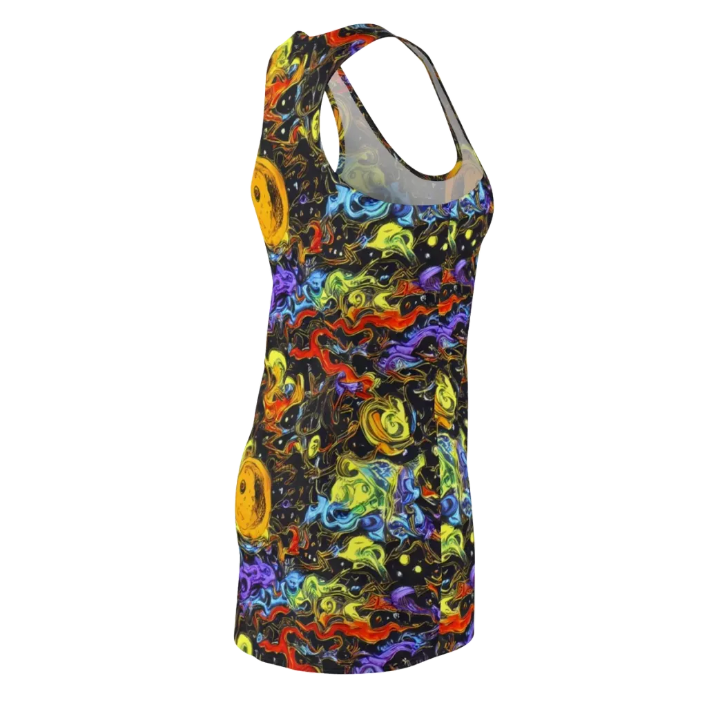 Ultraviolet Ocean on Racerback Dress — Back Side