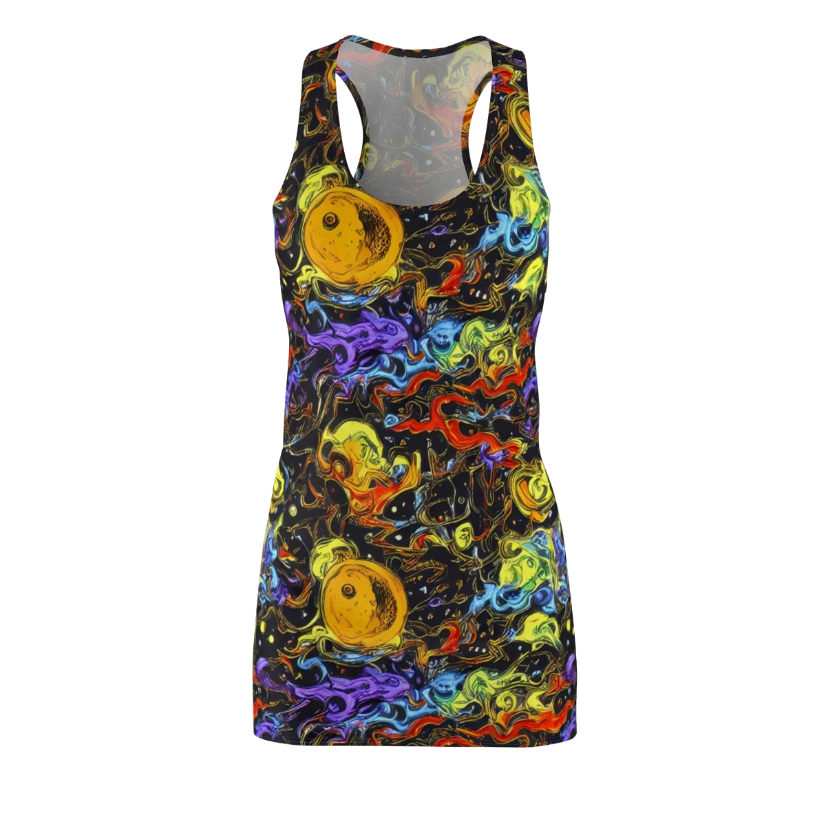 Ultraviolet Ocean on Racerback Dress — Front