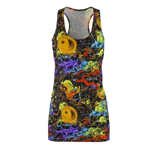 Ultraviolet Ocean on a Racerback Dress
