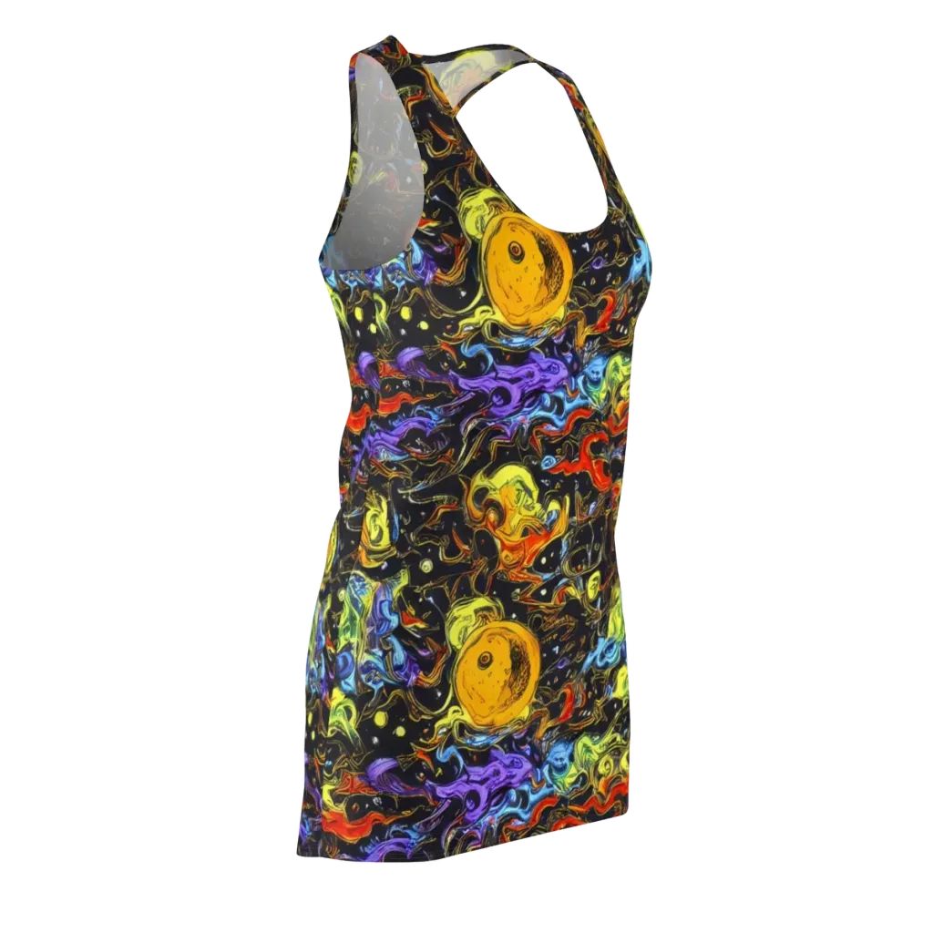 Ultraviolet Ocean on Racerback Dress — Front Side