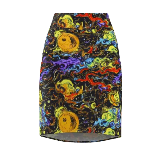 Ultraviolet Ocean on a Pencil Skirt