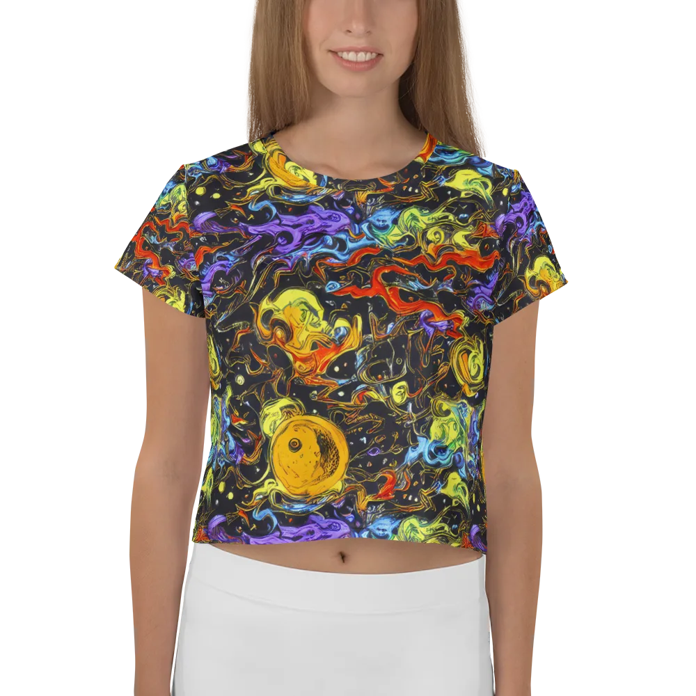 Ultraviolet Ocean on Crop Tee — Front