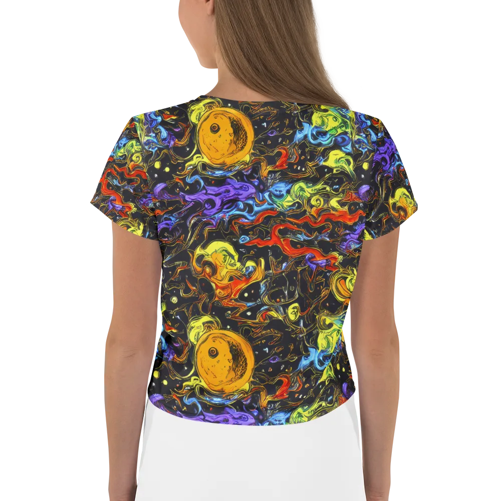 Ultraviolet Ocean on Crop Tee — Back