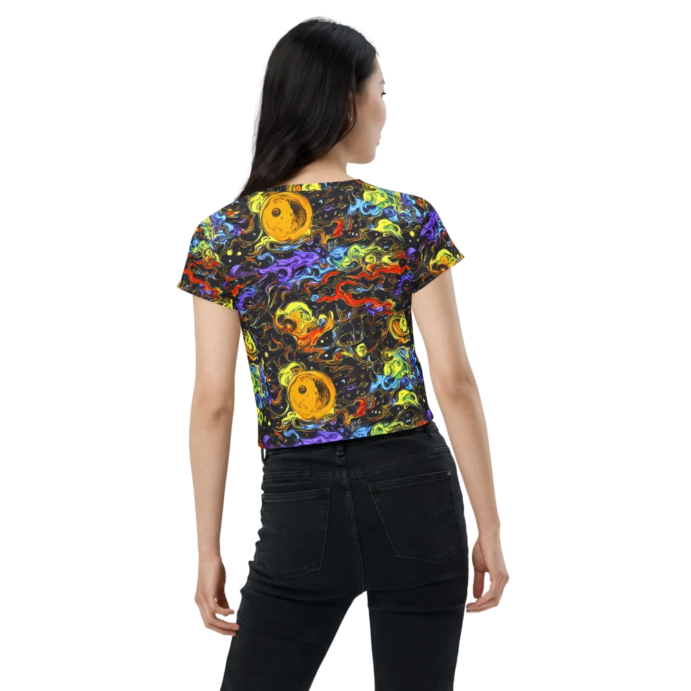 Ultraviolet Ocean on Crop Tee — Back