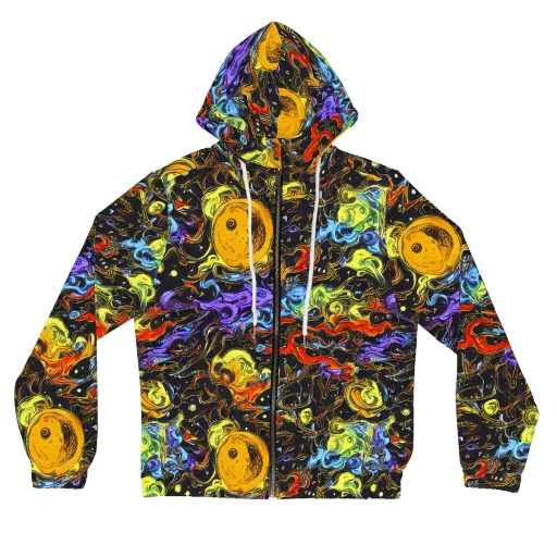 Ultraviolet Ocean on a Women's Full-Zip Hoodie