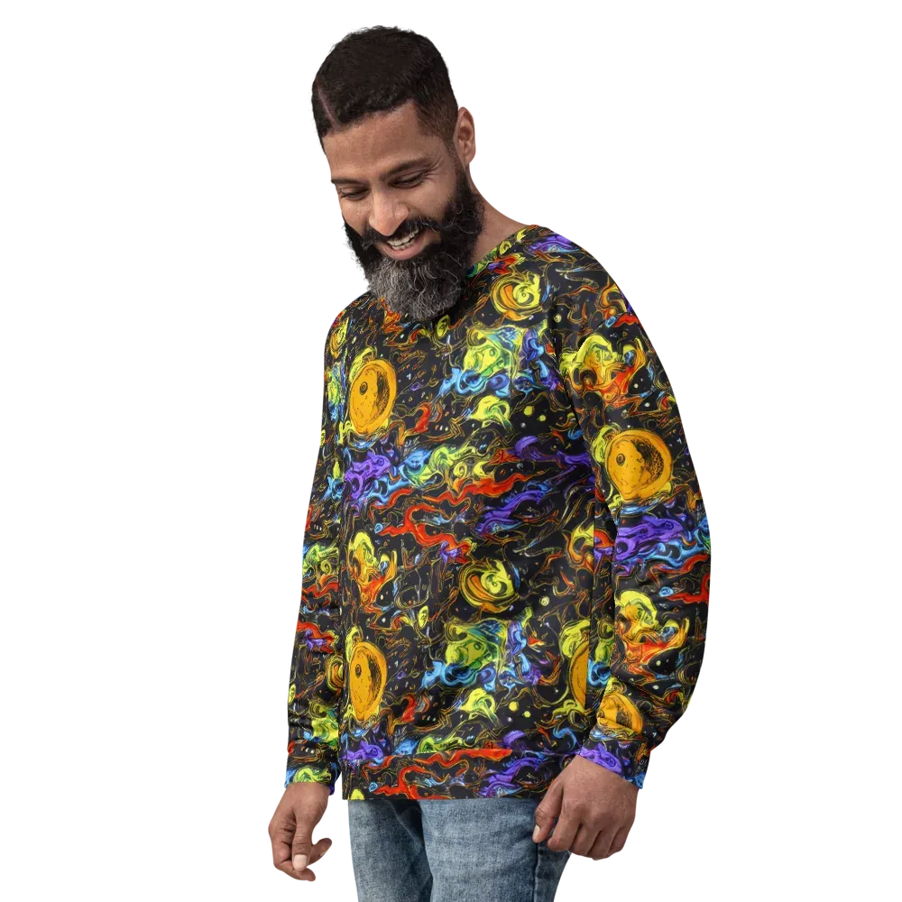 Ultraviolet Ocean on Sweatshirt — Left Front