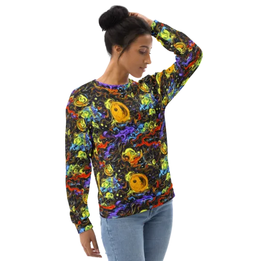 Ultraviolet Ocean on a Sweatshirt