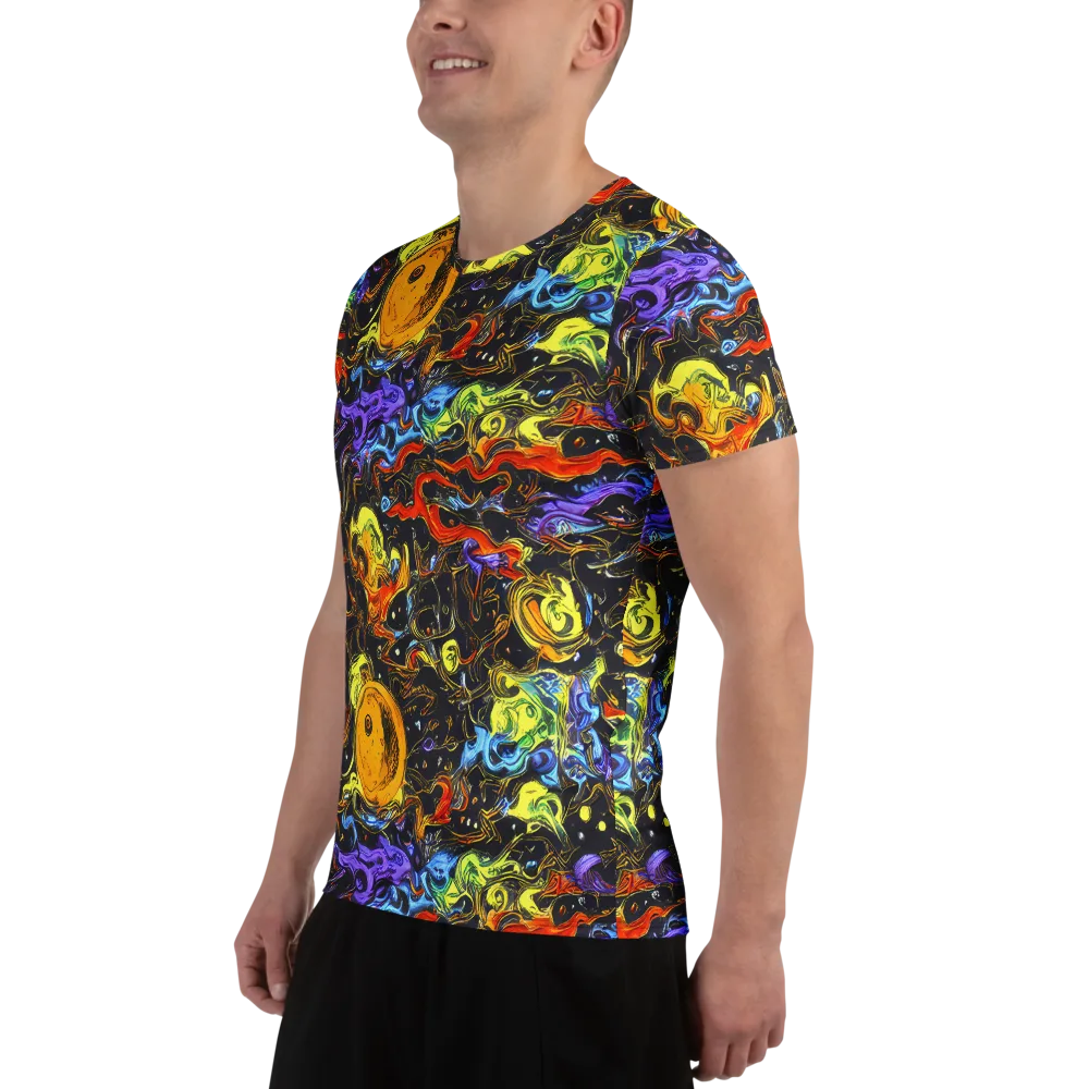 Ultraviolet Ocean on Men's Athletic T-Shirt — Left