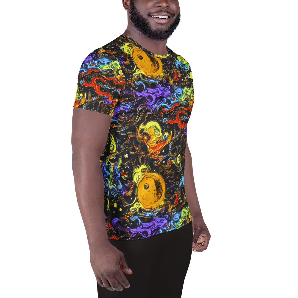Ultraviolet Ocean on Men's Athletic T-Shirt — Right