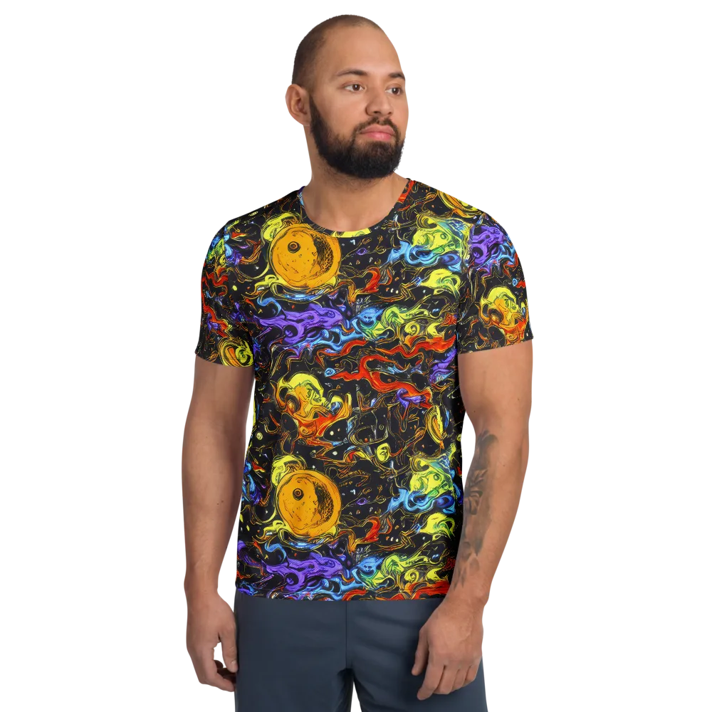 Ultraviolet Ocean on Men's Athletic T-Shirt — Front