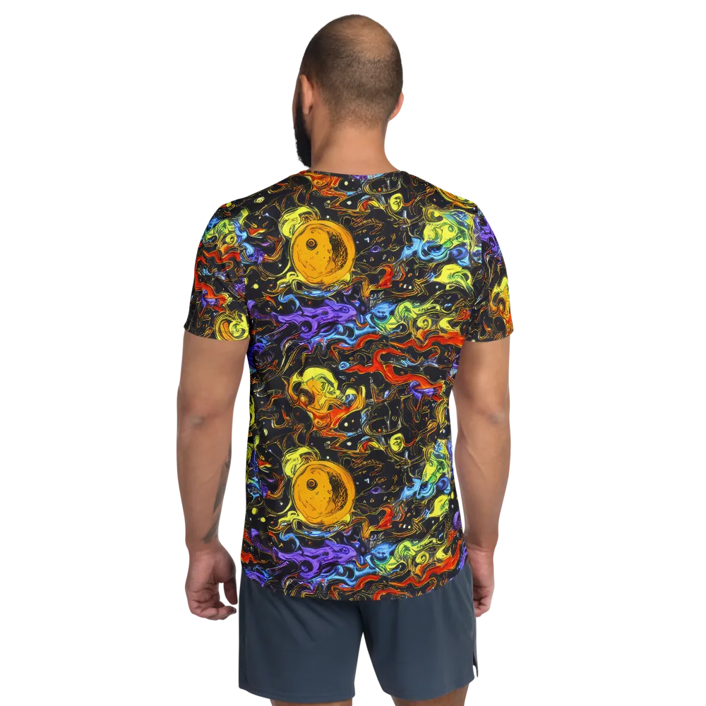 Ultraviolet Ocean on Men's Athletic T-Shirt — Back