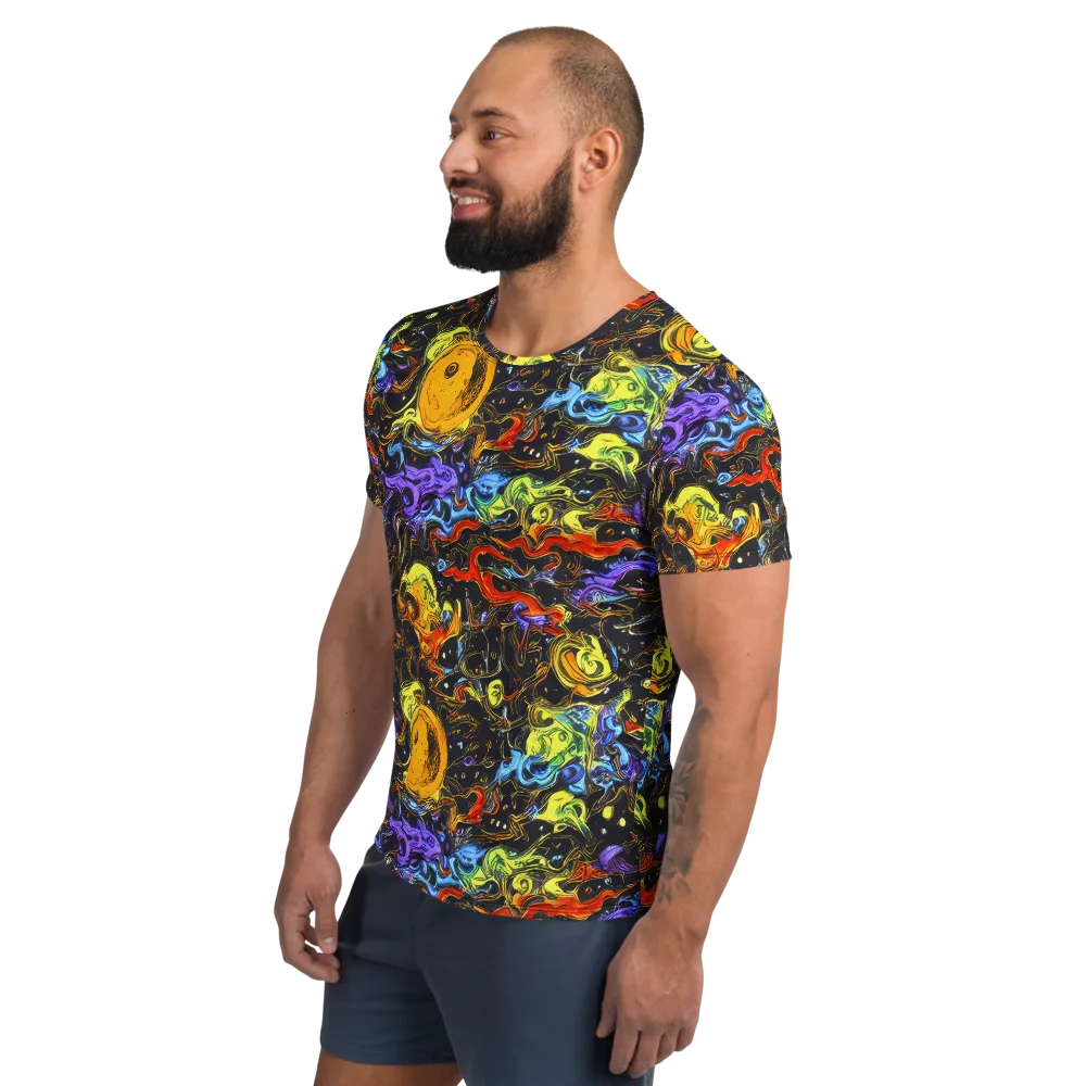 Ultraviolet Ocean on Men's Athletic T-Shirt — Left