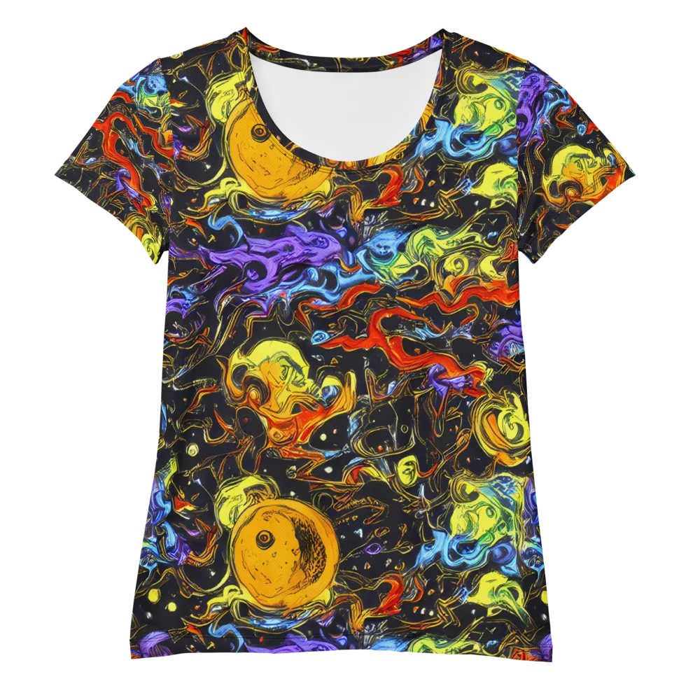Ultraviolet Ocean on Women's Athletic T-Shirt — Front