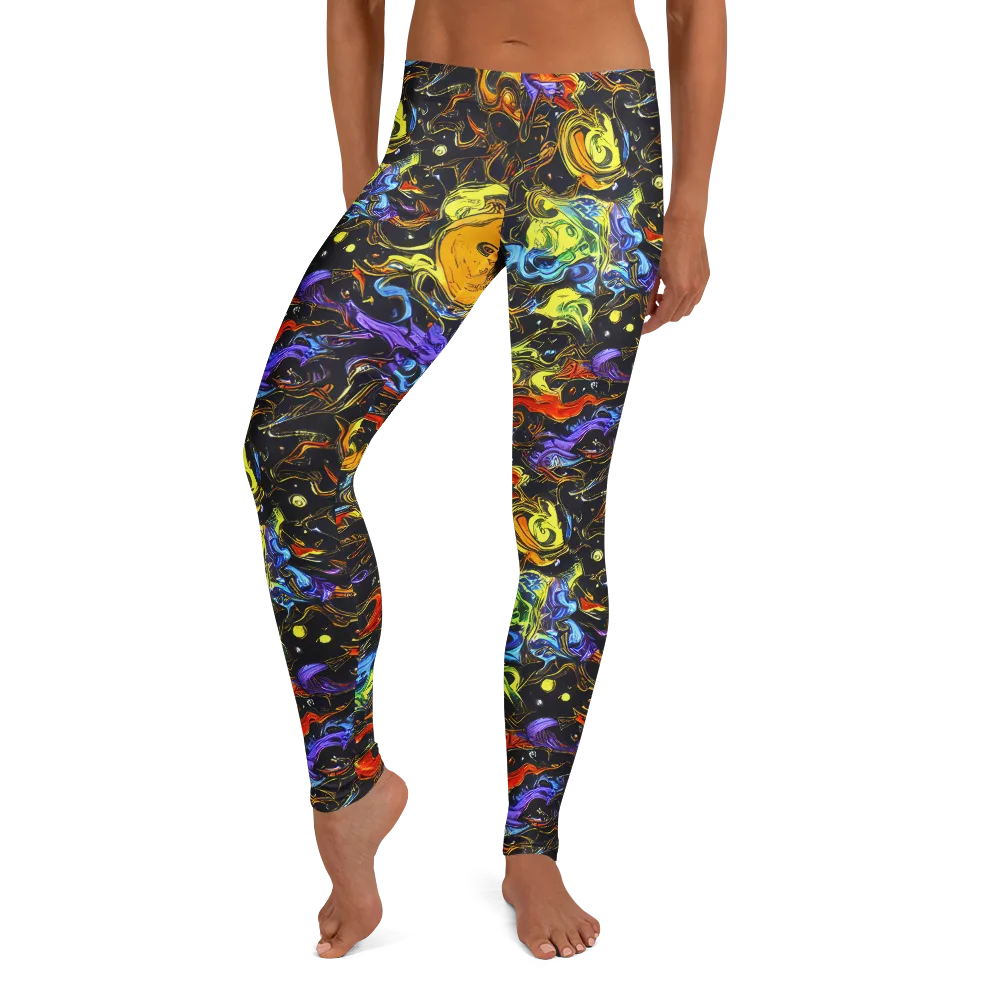 Ultraviolet Ocean on Leggings — Front