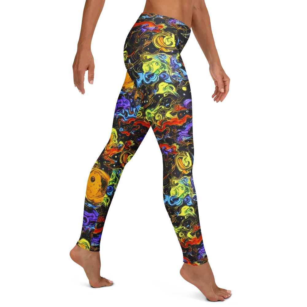 Ultraviolet Ocean on Leggings — Right