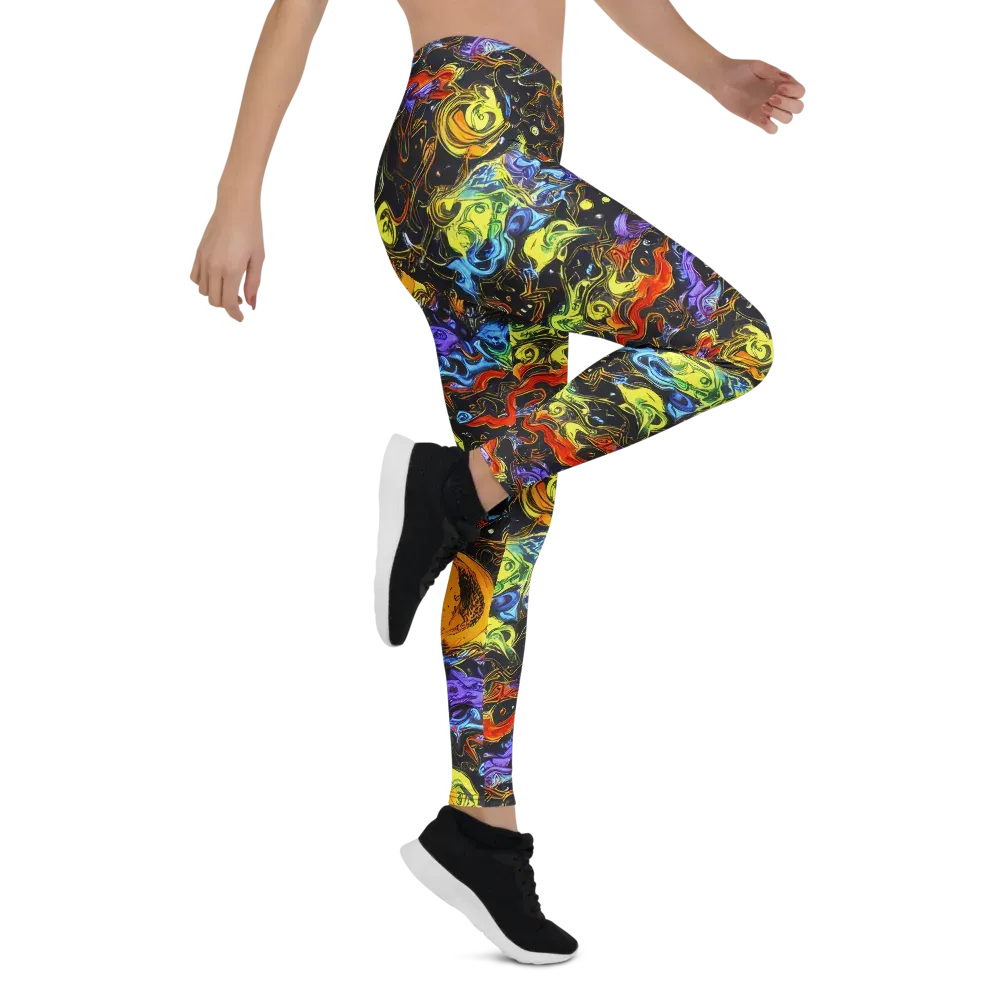 Ultraviolet Ocean on Leggings — Right