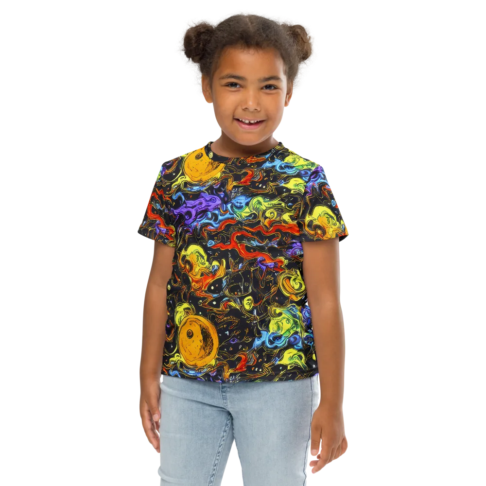 Ultraviolet Ocean on Kids Crew Neck T-Shirt — Front