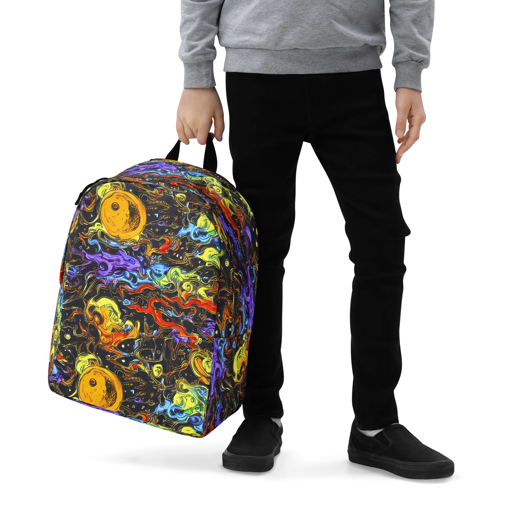 Ultraviolet Ocean on Minimalist Backpack — Zoomed-in