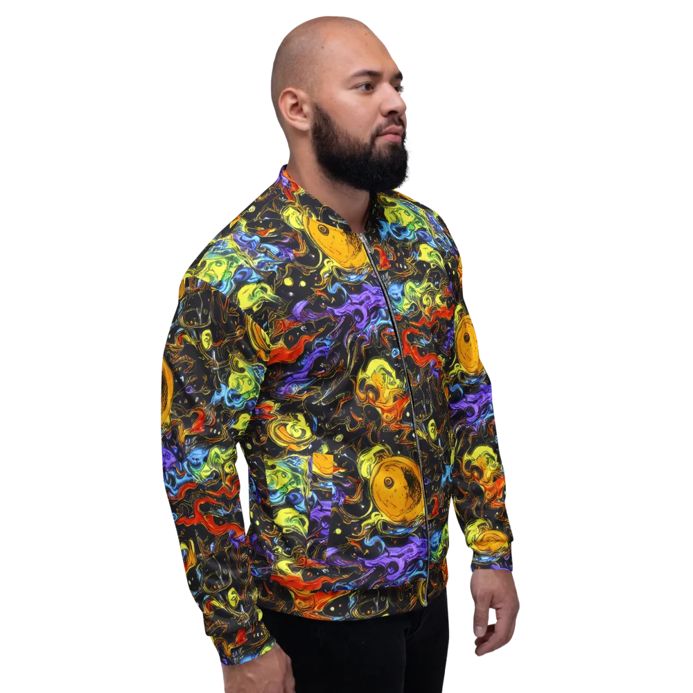Ultraviolet Ocean on Bomber Jacket — Right
