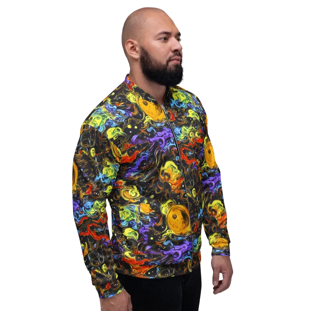 Ultraviolet Ocean on Bomber Jacket — Right