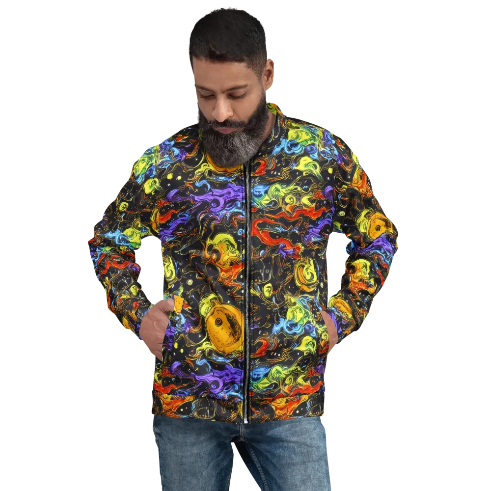 Ultraviolet Ocean on Bomber Jacket — Front