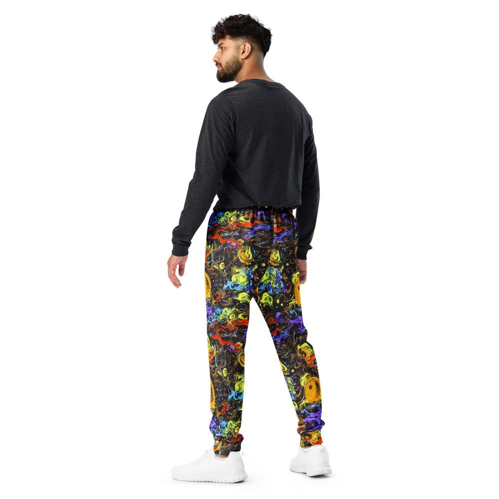 Ultraviolet Ocean on Men's Joggers — Back