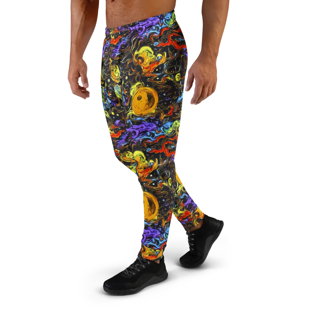 Ultraviolet Ocean on Men's Joggers — Left