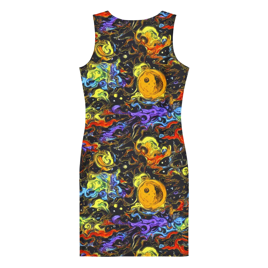 Ultraviolet Ocean on Bodycon Dress — Back
